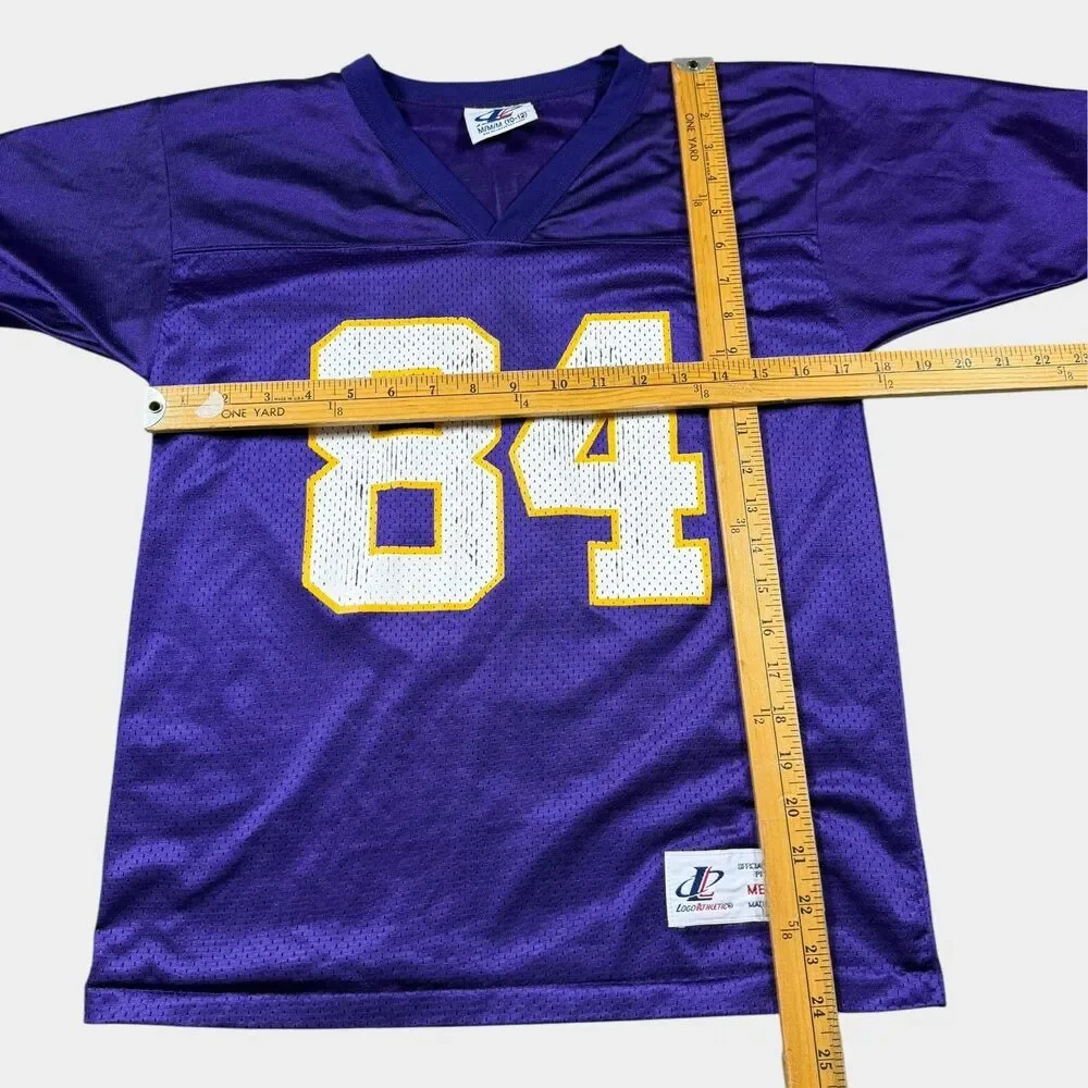 Vintage Randy Moss Minnesota Vikings Jersey Logo Athletic Purple Youth Medium 10
